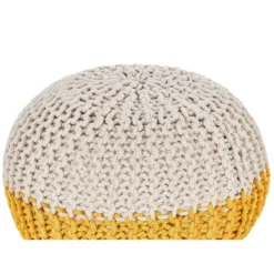 Beliani Poef CONRAD - Geel Katoen 7 Beliani Poef CONRAD - Geel Katoen -Puur Woood Winkel 454fbc1d22664f04b41ed64af03fdc48