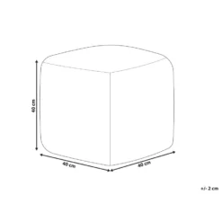 Beliani Poef WARANGAL - Wit Katoen -Puur Woood Winkel 480ff248f64a450789870ede7159aa7d