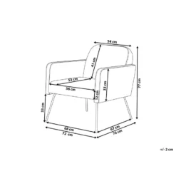 Beliani Fauteuil NARKEN - Grijs Fluweel 6 Beliani Fauteuil NARKEN - Grijs Fluweel -Puur Woood Winkel 485e1e366c75407aaeb73b86a7745480