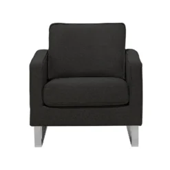 Beliani Fauteuil VIND - Grijs Polyester -Puur Woood Winkel 4a2295a093ba4afea9169d29dc1fd698