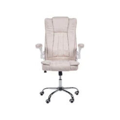 Beliani Bureaustoel SUBLIME - Beige Kunstleer -Puur Woood Winkel 4bb933d0a0c647ee99f6b74d6663dd24