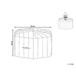 Beliani Poef MURIETTA - Grijs Fluweel -Puur Woood Winkel 4dc57706e6b64a5e9f09b1a68d8e0ffc 1