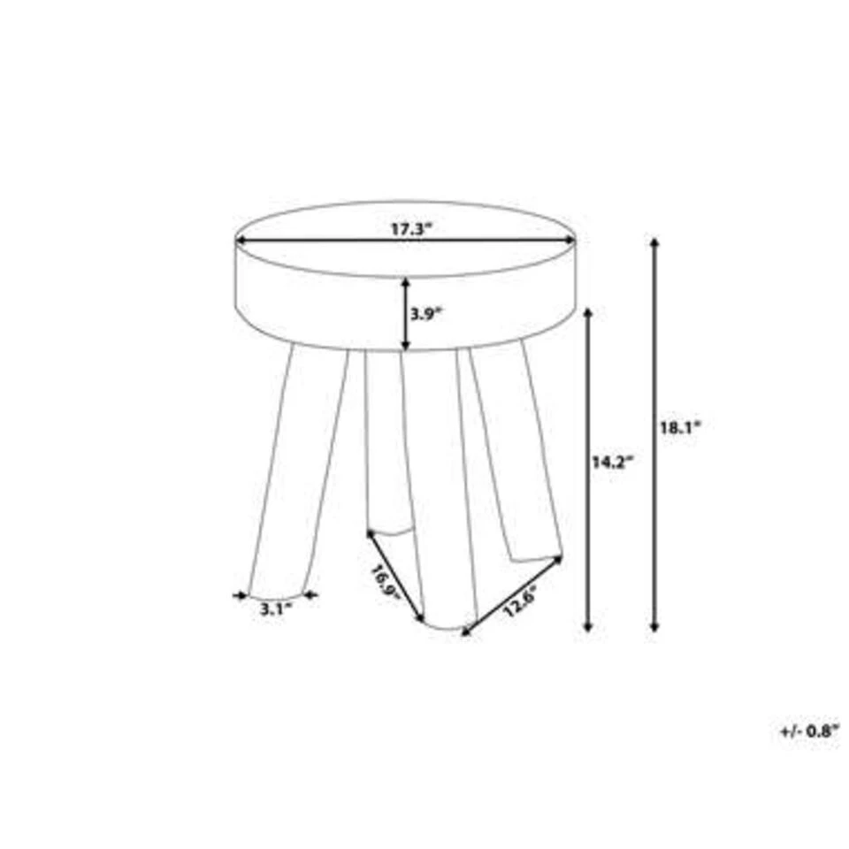 Beliani Bijzettafel KELSEY - Lichte Houtkleur Teakhout 4 Beliani Bijzettafel KELSEY - Lichte Houtkleur Teakhout - Afbeelding 4