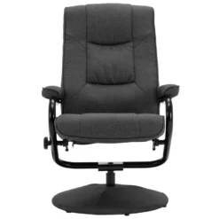 VidaXL Fauteuil Verstelbaar Met Voetenbankje Stof Donkergrijs -Puur Woood Winkel 50f1a56aa5464da881db44ee1c2103fc