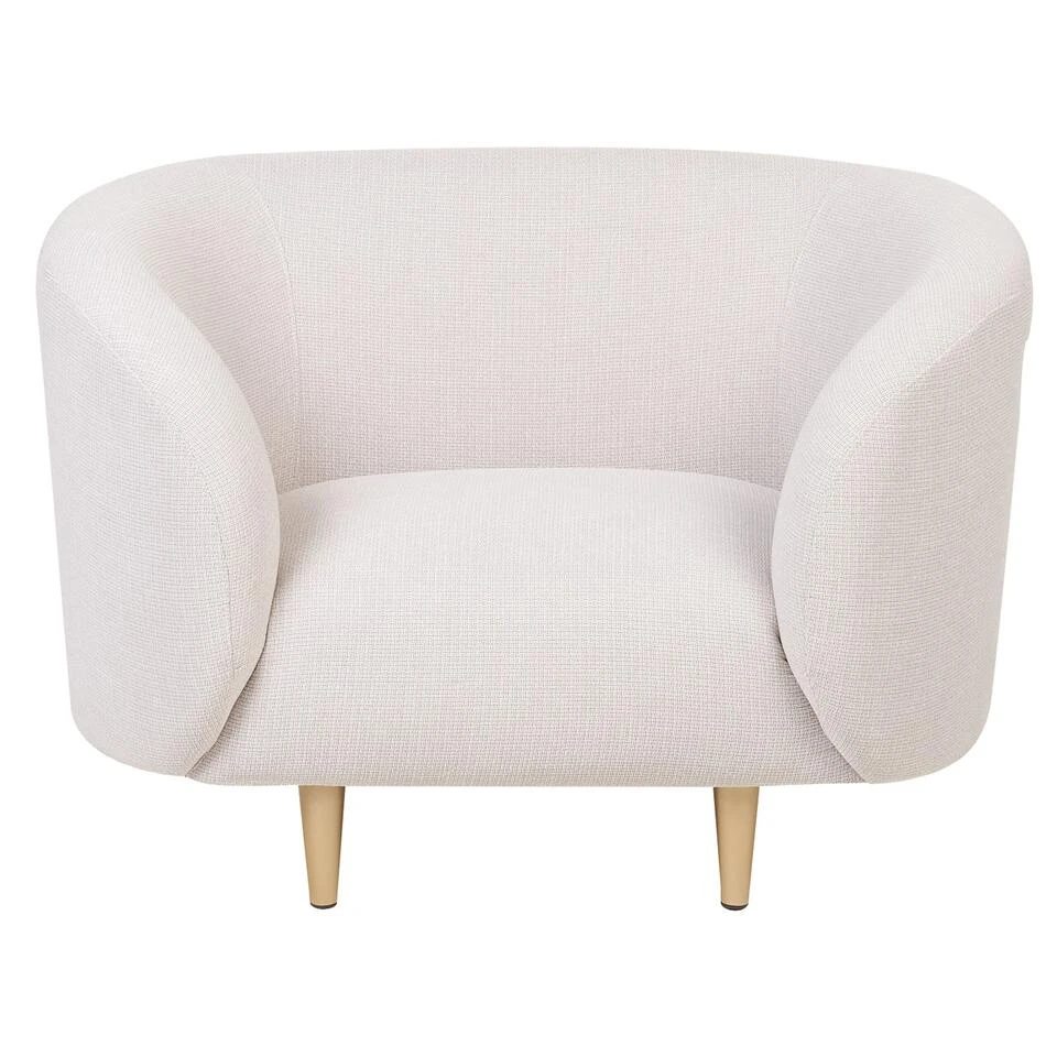 Beliani Fauteuil LOEN - Beige Polyester 4 Beliani Fauteuil LOEN - Beige Polyester - Afbeelding 4