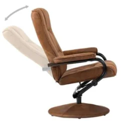 VidaXL Televisiefauteuil Met Voetenbankje Kunstsuède Bruin -Puur Woood Winkel 537c1a727aa1484ca23b5a3580370016