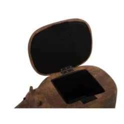 Beliani Dierenhocker HIPPO - Bruin Kunstleer -Puur Woood Winkel 5712f3bc24ca4b3b85a394a02502a2ec