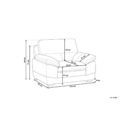 Beliani Fauteuil HORTEN - Bruin Kunstleer -Puur Woood Winkel 5b832adf0fd04ba58d60e669c9732698