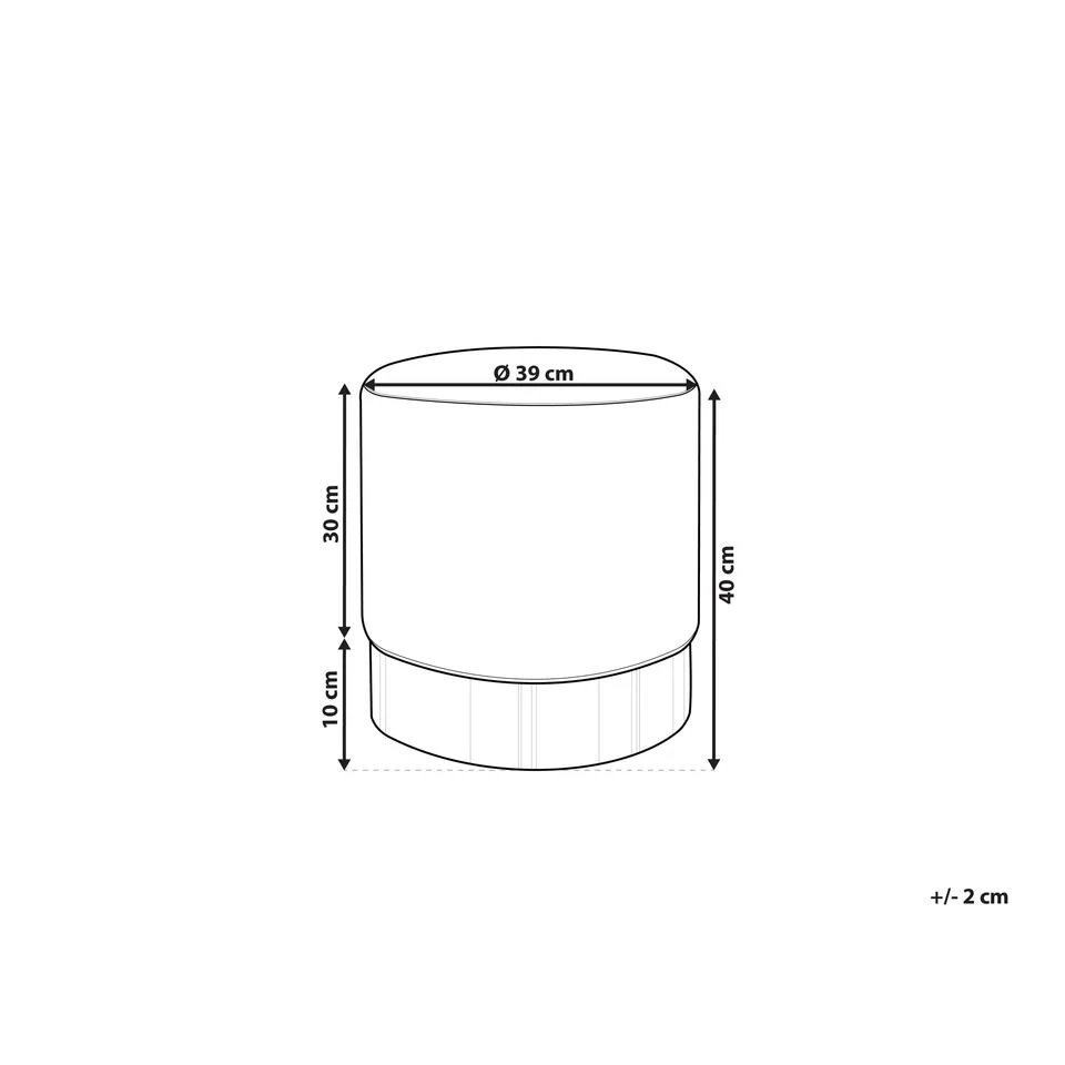 Beliani Poef SOPHIA - Blauw Fluweel 3 Beliani Poef SOPHIA - Blauw Fluweel - Afbeelding 3