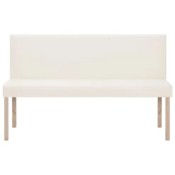 VidaXL Bankje 139,5 Cm Kunstleer Crème -Puur Woood Winkel 65180bcdbed7406bae2c2c0e5cc1b972