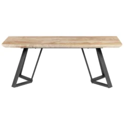 Beliani Hocker UPTON - Lichte Houtkleur Mdf, Metaal -Puur Woood Winkel 665c41733e224f289f8388093bcbe220