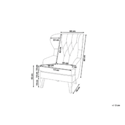 Beliani Fauteuil ALTA - Geel Polyester -Puur Woood Winkel 68027c614eaf45409840ad71d272ab58