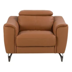 Beliani Fauteuil NARWIK - Bruin Kunstleer, Leer -Puur Woood Winkel 6e36d30658094d6e9d244f404136a480