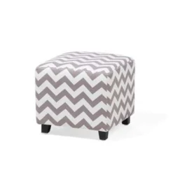 Beliani Poef KANSAS - Grijs Katoen -Puur Woood Winkel 6ea0efe5c0ad417393cb18fa16b12368