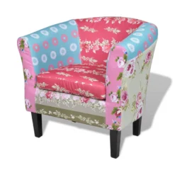 VidaXL Fauteuil Met Voetenbankje Patchwork Ontwerp Stof -Puur Woood Winkel 6f2ce63c31e647f9a70251f1b428b266