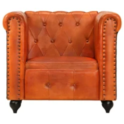 VidaXL Fauteuil Chesterfield-stijl Echt Leer Tan -Puur Woood Winkel 6f8c24e6eb6742fd986b331c25cc40d5