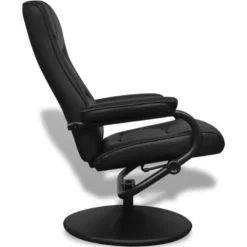 VidaXL Tv-fauteuil Met Voetenbankje Kunstleer Zwart -Puur Woood Winkel 7045e183e0de44c1a462c4df86180e5c