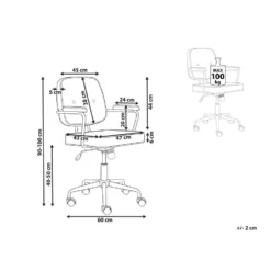 Beliani Bureaustoel PAWNEE - Oranje Kunstleer -Puur Woood Winkel 7157f50f694f4860b38e572dba6fc4d4