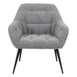 Sohome Fauteuil Otto - Bouclé - Grijs -Puur Woood Winkel 74bbda6d509b4534b2b6d7429d47cf07