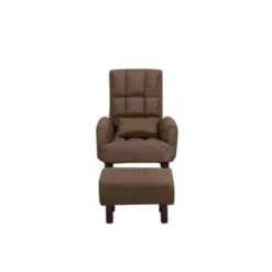 Beliani Fauteuil OLAND - Bruin Polyester -Puur Woood Winkel 77555debb2ae4eff9f2c53294806a98f