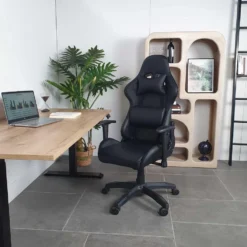 Giga Meubel Gamestoel Zwart - Gaming Stoel - Bureaustoel - Verstelbare Hoogte -Puur Woood Winkel 77dc79c39c5348279f31d8fa33af2115