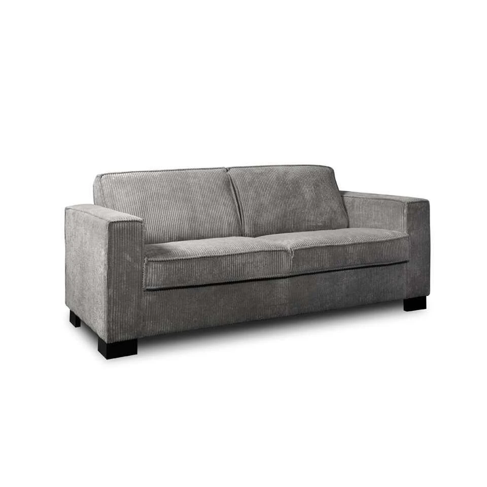 Bank Stuttgart 3-zits - Ribcord - Antraciet 2 Bank Stuttgart 3-zits - Ribcord - Antraciet - Afbeelding 2