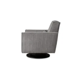 Draaifauteuil Stuttgart Met Armleuning - Ribcord - Antraciet -Puur Woood Winkel 81004593 0301