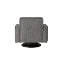 Draaifauteuil Stuttgart Met Armleuning - Ribcord - Antraciet -Puur Woood Winkel 81004593 0900