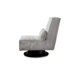 Draaifauteuil Stuttgart - Ribcord - Lichtgrijs -Puur Woood Winkel 81004595 0301