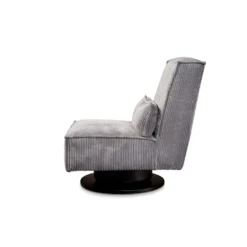 Draaifauteuil Stuttgart - Ribcord - Antraciet -Puur Woood Winkel 81004596 0301