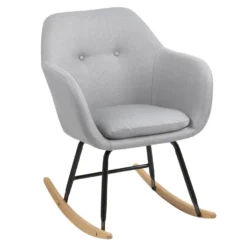 Schommelstoel Anada - Stof - Lichtgrijs