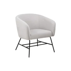 Fauteuil Belfast - Fluweel - Lichtgrijs