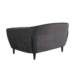 Bank Thyrza 2-zits - Fluweel - Donkergrijs -Puur Woood Winkel 81020424 0200