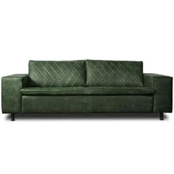 Bank Levin 3-zits - Leer - Groen