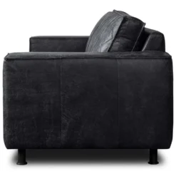 Bank Levin 3-zits - Leer - Zwart -Puur Woood Winkel 81023412 0300