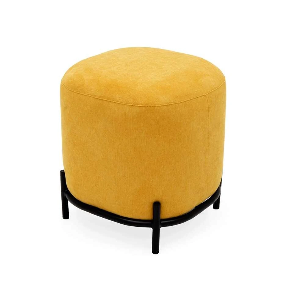 Tenzo Poef Harry - Geel - 46x42x42 Cm 2 Tenzo Poef Harry - Geel - 46x42x42 Cm - Afbeelding 2