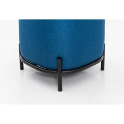 Tenzo Poef Harry - Blauw - 46x42x42 Cm -Puur Woood Winkel 81023600 0500