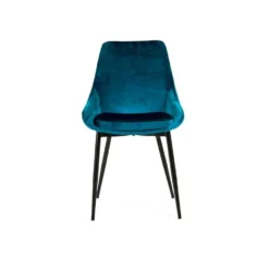 Tenzo Eetkamerstoel Lex (2 Stuks) - Velvet - Petrol -Puur Woood Winkel 81023607 0400