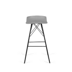 Tenzo Barkruk Tori - Grijs/zwart (2 Stuks) -Puur Woood Winkel 81023614 0300