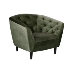 Fauteuil Thyrza - Fluweel - Groen