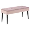 Bankje Gaby - Fluweel - Roze - 45x95x38 Cm