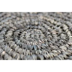 HSM Collection Poef Malibu - Zwart/naturel - 40 Cm -Puur Woood Winkel 81027207 0300