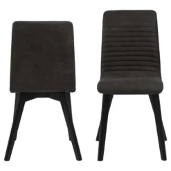 Eetkamerstoel Altura - Stof Preston - Antraciet (2 Stuks)