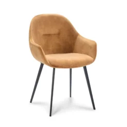 Eetkamerstoel Cody - Velvet Adore - Cognac (2 Stuks)