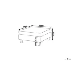 Beliani Ottomaan FEVIK - Zwart Polyester -Puur Woood Winkel 8242f799d8fa4691918d0df0649c4f87