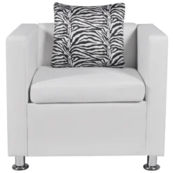 VidaXL Fauteuils Kunstleer Wit -Puur Woood Winkel 8280af6f992a4952875e96963bfb6d53