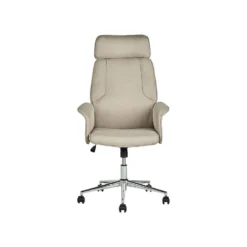 Beliani Bureaustoel PILOT - Beige Polyester -Puur Woood Winkel 88af685efae64e2ea5872d815387c2b4