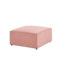 Beliani Ottomaan LEMVIG - Roze Corduroy -Puur Woood Winkel 89d7509077834118b84e9e5e519d1803