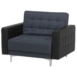 Beliani Fauteuil ABERDEEN - Grijs Polyester -Puur Woood Winkel 8c4c3eb887be4c82a602d0a4e504bbd9