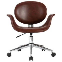 VidaXL Eetkamerstoelen Draaibaar 2 St Kunstleer Bruin -Puur Woood Winkel 8d79f8723f6346d7ac63d6adfeee4466